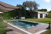 Modern villa with heated pool and 5 bedrooms, near sandy beach